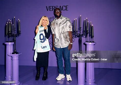 lukaku versace|Donatella Versace Romelu Lukaku of FC Internazionale pose for .